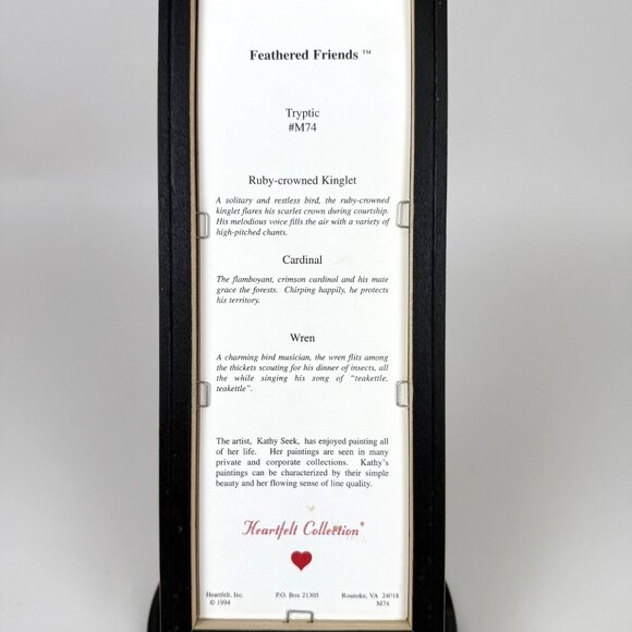 Feathered Friends Heartfelt Collection Bird Art Framed Prints Gold Frames - Picture 6 of 10